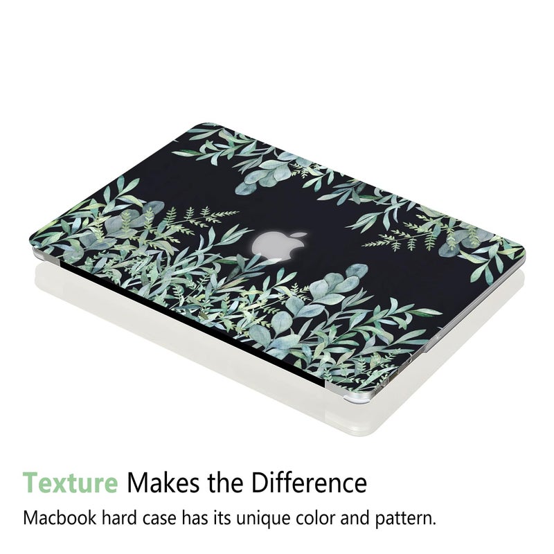 iDonzon Case for MacBook Air 13 inch (Model: A1466 & A1369, 2010-2017 Release), 3D Effect Matte Black See Through Hard Cover & Keyboard Cover Compatible Older Version Mac Air 13.3 inch, Floral Pattern - Image 4